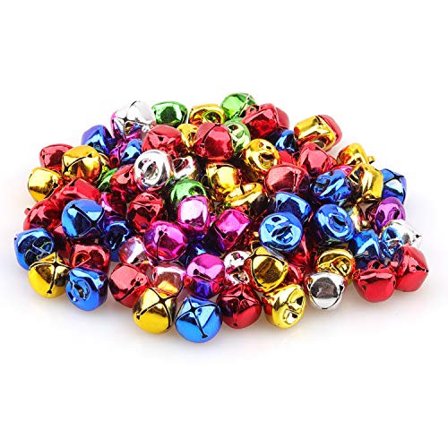 Lainrrew Jingle Bells Assorted Size Colorful Craft Bells Christmas Bells DIY Bells Bulk for Christmas Festival Decoration Craft Project 06 Inch 100 Pcs Lainrrew Jingle Bells Assorted Size Colorful Craft Bells Christmas Bells DIY Bells Bulk for Christmas Festival Decoration Craft Project 06 Inch 100 Pcs