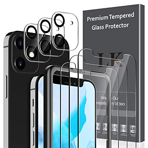 LK  3 Pack  Screen Protector    3 Pack  Camera Lens Protector for ie4 Tempered Glass  Easy Frame Installation  HD Ultra Thin Anti Scratch