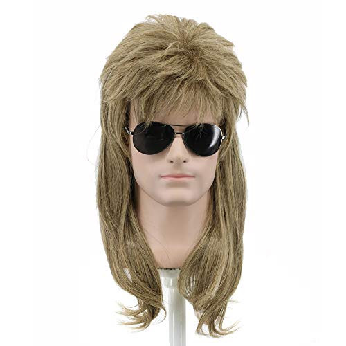 Yuehong Long Rock Star Style Wig Halloween Cosplay Wig Mullet Wig Heat Resistant Wigs Brown Yuehong Long Rock Star Style Wig Halloween Cosplay Wig Mullet Wig Heat Resistant Wigs Brown