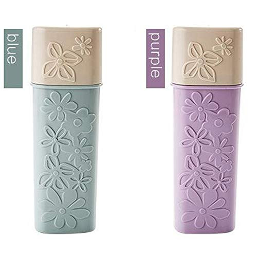 Happyupcity 2PCS Travel Toothbrush Case Portable Plastic Tooth Brush Toothpaste Container with Cap Storage Box Toothbrushes Holder for Home Use Camping  Color Random