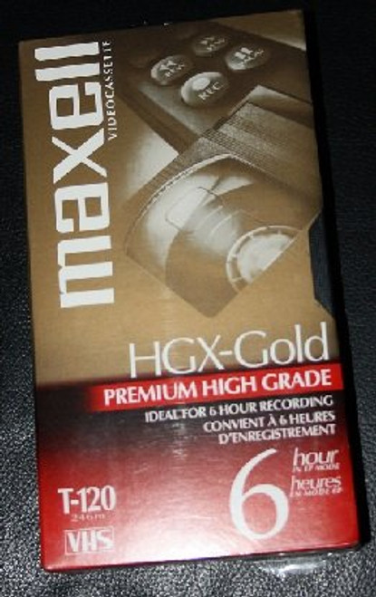 MAXELL HGX GOLD T 120 6 Pack VHS Blank Tapes