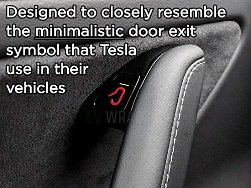 EV Wraps Tesla Model 3   Model Y Door Exit Decal  Red