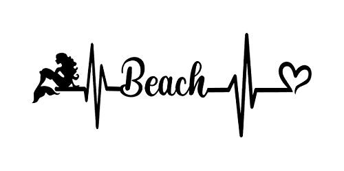 Makarios LLC Beach Heartbeat MKR Decal Vinyl Sticker Cars Trucks Vans Walls Laptop Black 75 x 29 in MKR1167 Makarios LLC Beach Heartbeat MKR Decal Vinyl Sticker Cars Trucks Vans Walls Laptop Black 75 x 29 in MKR1167