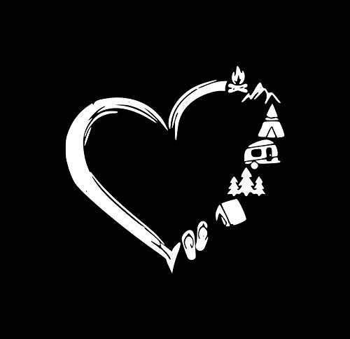 Love Camping Heart MKR Decal Vinyl Sticker Cars Trucks Vans Walls Laptop White 55 x 55 in MKR1245 Love Camping Heart MKR Decal Vinyl Sticker Cars Trucks Vans Walls Laptop White 55 x 55 in MKR1245