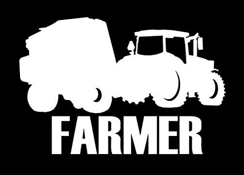 Farmer Tractor MKR Decal Vinyl Sticker Cars Trucks Vans Walls Laptop White 55 x 41 in MKR1326 Farmer Tractor MKR Decal Vinyl Sticker Cars Trucks Vans Walls Laptop White 55 x 41 in MKR1326