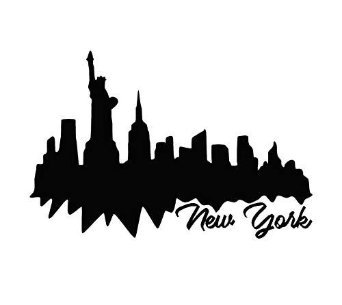 New York Skyline Silhouette MKR Decal Vinyl Sticker Cars Trucks Vans Walls Laptop Black 75 x 50 in MKR1341 New York Skyline Silhouette MKR Decal Vinyl Sticker Cars Trucks Vans Walls Laptop Black 75 x 50 in MKR1341
