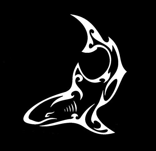 Tribal Shark MKR Decal Vinyl Sticker Cars Trucks Vans Walls Laptop White 55 x 48 in MKR1415 Tribal Shark MKR Decal Vinyl Sticker Cars Trucks Vans Walls Laptop White 55 x 48 in MKR1415
