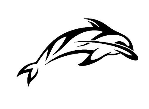 Dolphin MKR Decal Vinyl Sticker Cars Trucks Vans Walls Laptop Black 55 x 33 in MKR1427 Dolphin MKR Decal Vinyl Sticker Cars Trucks Vans Walls Laptop Black 55 x 33 in MKR1427