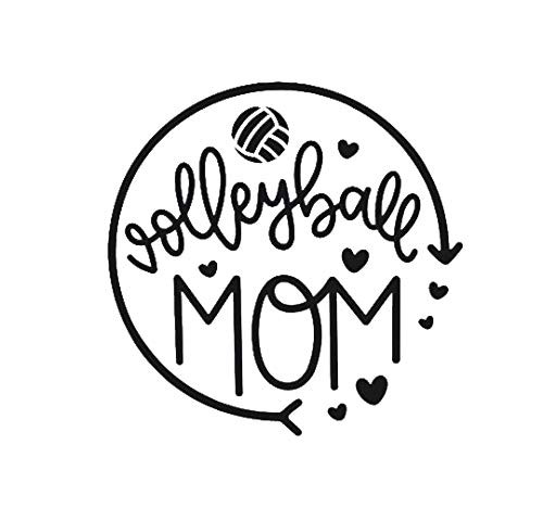 Volleyball Mom MKR Decal Vinyl Sticker  Cars Trucks Vans Walls Laptop Black 55 x 54 in MKR1440