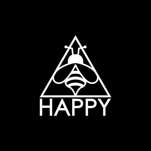 Be Happy Bee MKR Decal Vinyl Sticker Cars Trucks Vans Walls Laptop White 55 x 49 in MKR1498 Be Happy Bee MKR Decal Vinyl Sticker Cars Trucks Vans Walls Laptop White 55 x 49 in MKR1498