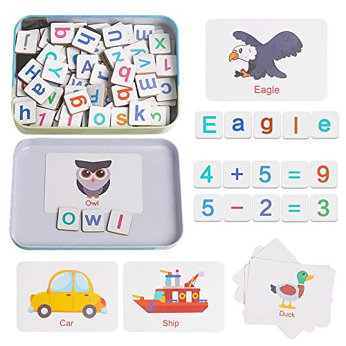 Skrtuan Magnetic Wooden Letters and Numbers Toys Fridge Refrigerator Magnets ABC Alphabet Word Flash Cards Spelling Counting Game Learning Math for 3 6 Year Old Preschool Kid Boy Girl Toddler Skrtuan Magnetic Wooden Letters and Numbers Toys Fridge Refrigerator Magnets ABC Alphabet Word Flash Cards Spelling Counting Game Learning Math for 3 6 Year Old Preschool Kid Boy Girl Toddler