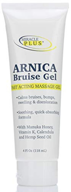 Miracle Plus Arnica Bruise Cream for bruising swelling discoloration 4oz Gel Miracle Plus Arnica Bruise Cream for bruising swelling discoloration 4oz Gel
