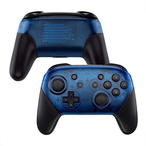 eXtremeRate Transparent Blue Faceplate and Backplate for Nintendo Switch Pro Controller DIY Replacement Shell Housing Case for Nintendo Switch Pro   Controller NOT Included