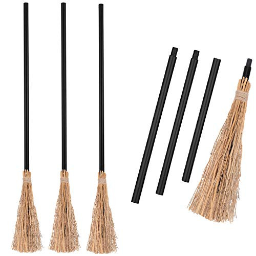Halloween Witch Broom Plastic Witch Broomstick Cosplay Broom Props Costume Witch Broomstick Toy for Adult Halloween Party Costume Cosplay Accessories  3 Pieces Halloween Witch Broom Plastic Witch Broomstick Cosplay Broom Props Costume Witch Broomstick Toy for Adult Halloween Party Costume Cosplay Accessories  3 Pieces