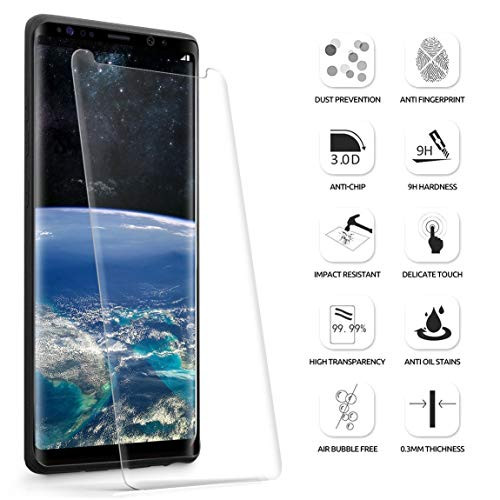 Kitchen Rainbow Galaxy Note 9 Tempered Glass FITS with All Cases - Note 9 Screen Protector 9H Tempered Glass Samsung Galaxy Note 9 Screen Protector (Clear)