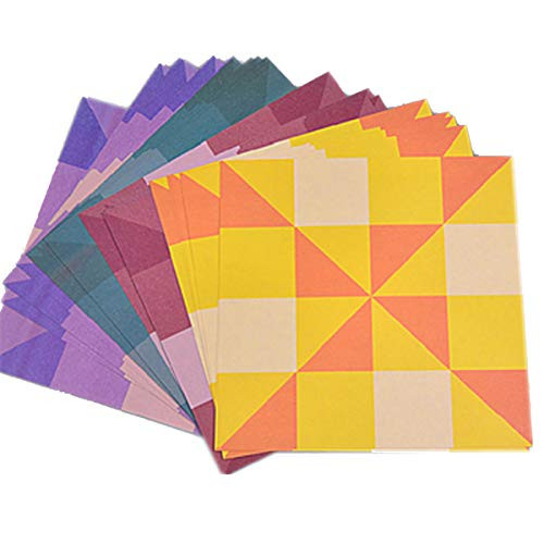 Pupdoge 144 Sheets Double Sided Checkered Square Origami Paper 6 inch x 6 inch DIY Hand Crafts Origami Paper Arts Creativity
