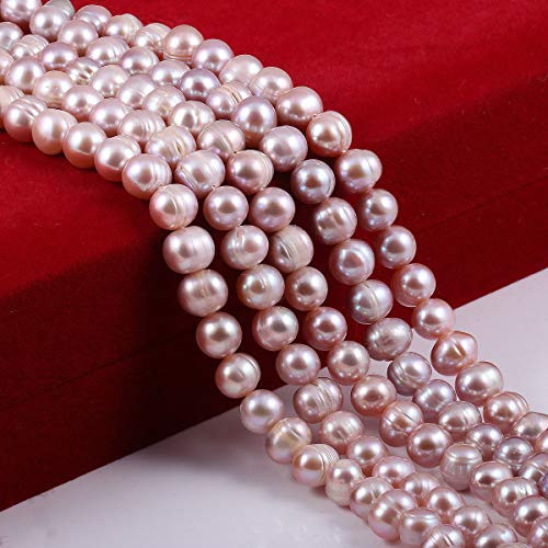 Natural Pearl Beads Freshwater Cultured Round Punch Pearl Loose Beads for Jewelry Making DIY Necklace Bracelet 8 9 mm