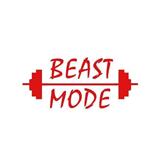 Weights Beast Mode NOK Decal Vinyl Sticker  Cars Trucks Vans Walls Laptop Red 75 x 35 in NOK970