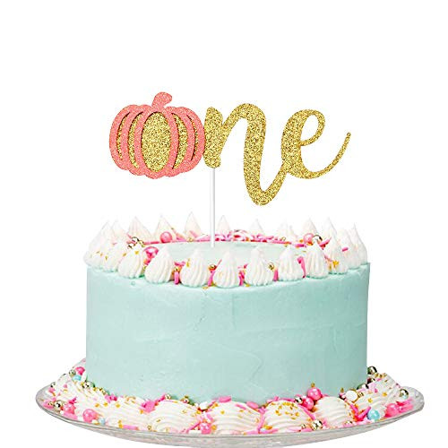 One Cake Topper with Little Pumpkin   1st Birthday Baby Shower Party Decorations 1st Birthday Baby Shower Cake Decorations