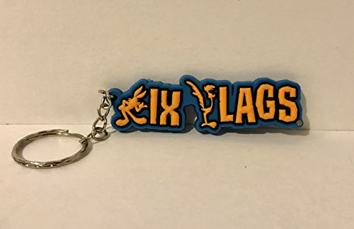 Six Flags Magic Mountain Looney Tunes Blue Keychain