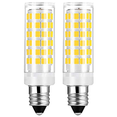 E11 led Bulb 100w Halogen Bulbs Replacement, JD T4 e11 Mini Candelabra Base 110V 120V 130 Voltage Input Light Bulbs, Pack of 2 (Daylight White)