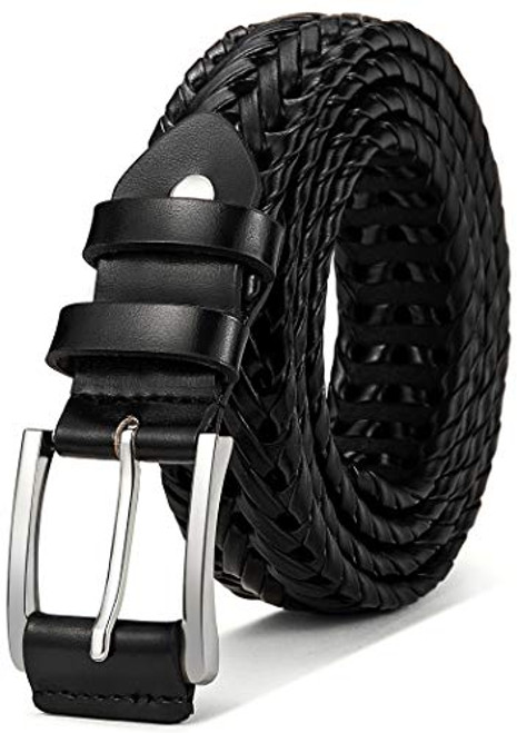 Mens BeltsBulliant Leather Woven Braided Belts for Men Casual Jeans GolfAnyfitGift Boxed