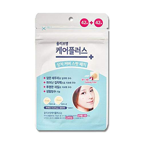 OLIVE YOUNG Care Plus Spot Patch 84ea  10mm 60ea   12mm 24ea    Acne Spot Pimple Absorbing Cover Patch Moist Wound Dressing for Skin Trouble Acne Pimple Care Hydrocolloid Patch