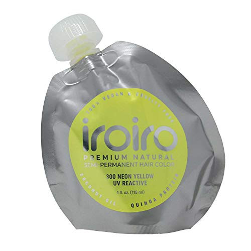 IROIRO Premium Natural Semi Permanent Hair Color 300 Neon Yellow  8oz IROIRO Premium Natural Semi Permanent Hair Color 300 Neon Yellow  8oz