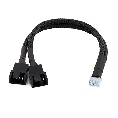 Easycargo 4 Pin PWM GPU Fan Adapter Splitter Cable for Graphics Cards