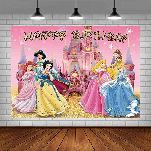 Princess Backdrop Rainbow Photography Girl 1st First Birthday Party Supplies Banner Pink Castle Background r Dessert Table Banner Photo Studio Props Princess Backdrop Rainbow Photography Girl 1st First Birthday Party Supplies Banner Pink Castle Background r Dessert Table Banner Photo Studio Props