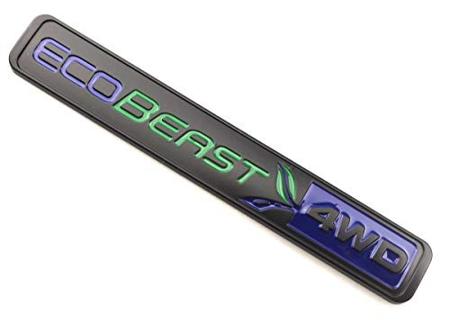 New ECOBEAST 4WD Badges Emblem 3D Nameplate Door Fender Tailgate Stickers Replacement for 2011 2018 F150  Black Green