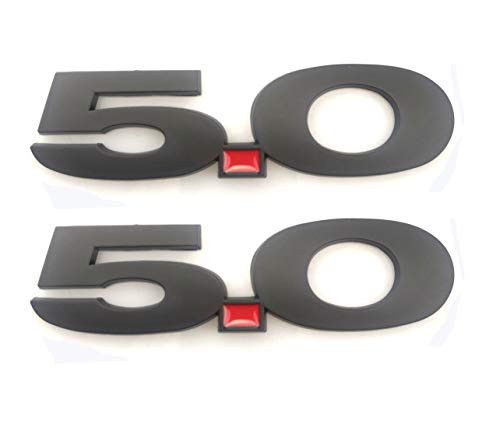 1Set 50 Fender Emblems 3D Badge Decal Stickers Replacement for 2011 2017 Mustang GT  Black Red