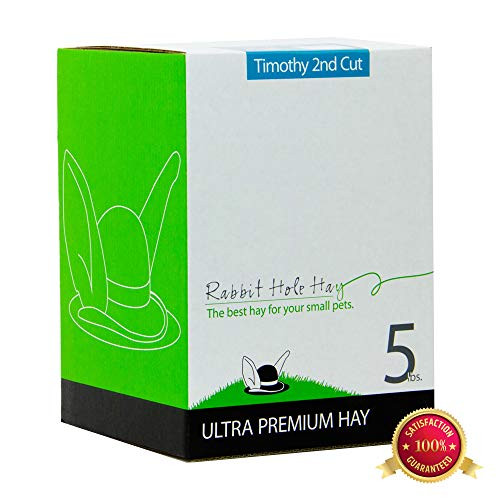 Rabbit Hole Hay Ultra Premium Hand Packed Medium Timothy Hay for Your Small Pet Rabbit Chinchilla or Guinea Pig  5 lbs