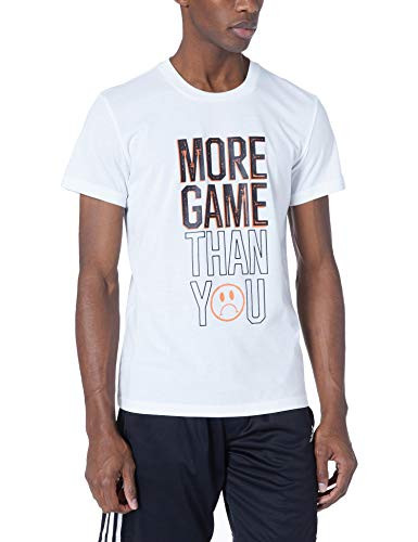 adidas Men s More Game Than Graphic Tee White Medium