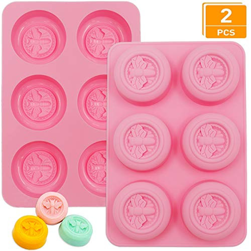 Bee Silicone Molds   Round Honeybee Silicone Molds for Homemade Soaps Lotion Bar Jello Bath Bomb Beeswax Resin Chocolate and Dessert  Pink Bee Silicone Molds   Round Honeybee Silicone Molds for Homemade Soaps Lotion Bar Jello Bath Bomb Beeswax Resin Chocolate and Dessert  Pink