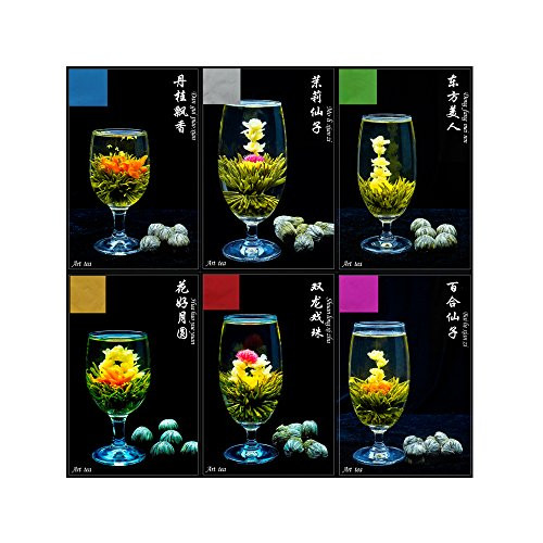 Blooming Tea Ball/Flower Tea Ball - 6 Kinds Blooming Tea Ball in a Gift Box