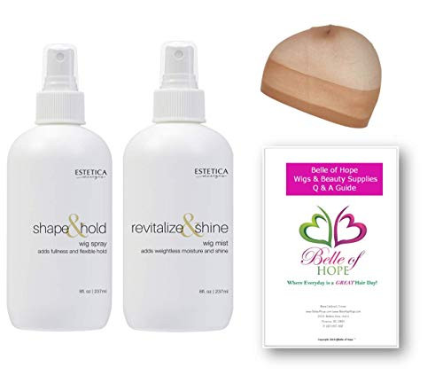 Estetica Designs Wig Care Bundles Wig Cap and 19 Page Belle of Hope Q   A Guide  4pc Styling Kit