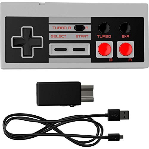 Ortz NES Classic Edition Mini Controller [Turbo Edition] Rapid Buttons for Nintendo Gaming System [Nintendo NES] (Wireless)