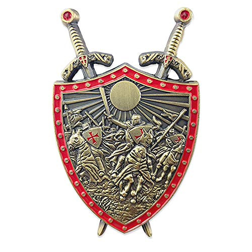 AtSKnSK Armor of God Challenge Coin Shield Knights Templar Oath Commemorative Coin