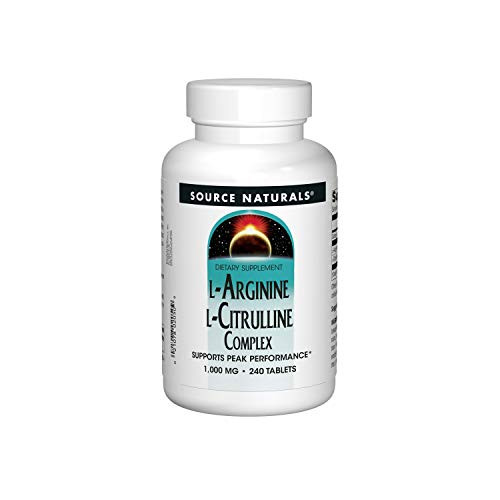 Source Naturals L Arginine L Citrulline Complex 1000mg Essential Amino Acid Supplement 240 Tablets Source Naturals L Arginine L Citrulline Complex 1000mg Essential Amino Acid Supplement 240 Tablets