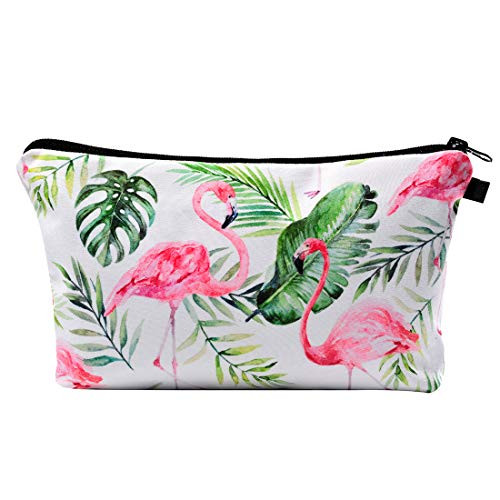 Cosmetic Bags for Women Functional Makeup Bags Small Makeup Pouch Travel bags Toiletries Case Durable Waterproof bags Accessories Organizer Fashion Gifts for Women Gifts for Girl  Flamingo