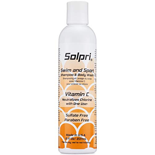 Solpri Swimmers Chlorine Swim Shampoo and Body Wash with Vitamin C 8 Fl Oz