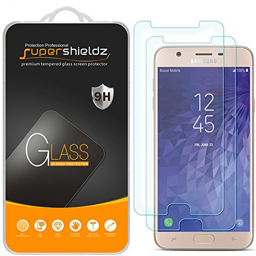 2 Pack  Supershieldz for Samsung  Galaxy J7 Refine  Tempered Glass Screen Protector Anti Scratch Bubble Free