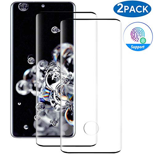 Galaxy S20 Plus Screen Protector Tempered Glass  2 Pack   Support Fingerprint Sensor   Case Friendly   Easy install No Bubbles   Full Coverage  Glass Screen Protector for Samsung Galaxy S20 Plus 5G