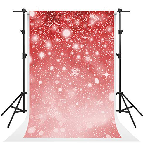 Kate 5x7ft Red Magic Christmas Background Photo Winter Frozen Snowflakes Backdrops Photography Fantasy Snowstorm Backgrounds Studio Props