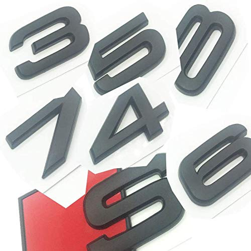 OEM ABS Nameplate compatible for Audi S 3 4 5 6 7 8 s3 S4 s5 s6 s7 s8 Matte Black Emblem 3D Trunk Logo Badge Compact  S3