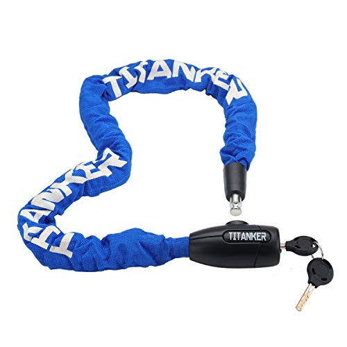 Titanker Bike Chain Lock 33 Feet Security Anti Theft Bike Lock Chain with Keys Bicycle Chain Lock Bike Locks for Bike Motorcycle Bicycle Door Gate Fence Grill 6mm Thick Chain Blue Titanker Bike Chain Lock 33 Feet Security Anti Theft Bike Lock Chain with Keys Bicycle Chain Lock Bike Locks for Bike Motorcycle Bicycle Door Gate Fence Grill 6mm Thick Chain Blue