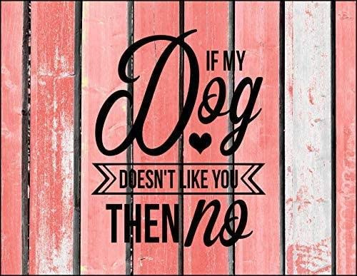 Top Shelf Novelties Funny and Cute Dog Quotes If My Dog Doesn t Like You Laminated Sign SP4120