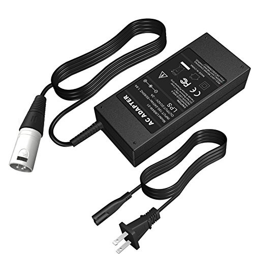 Futurebatt 36V Electric Scooter Battery Charger 42v 2a with 3-Pin XLR Connector Male For 36V Ebike Battery