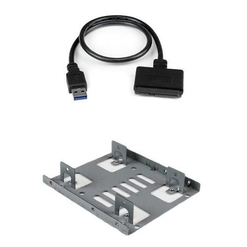 StarTech USB 30 to 25  SATA III Hard Drive Adapter Cable w  UASP   SATA to USB 30 Converter for SSD HDD   Hard Drive Adapter Cable   StarTechcom Dual 25  to 35  Hard Drive Bay Mounting Bracket